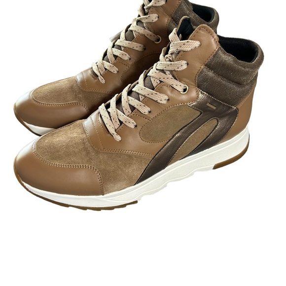 Womens Geox D Galena B ABX Suede Ankle TRAINER Waterproof Boots Camel Size 11 - Picture 1 of 8